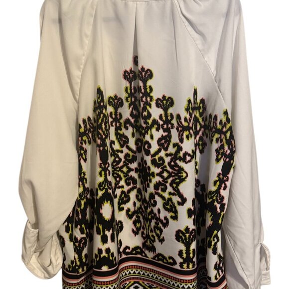 New Directions Cream and Black Patterned Top - Picture 4 of 9
